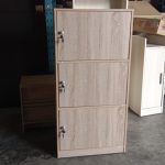 ROBIN 3 Door Storage Cabinet With Key Lock-Sonoma Oak - Image 3