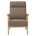 SABBIA Wooden Lounge Chair-Light Brown - Image 2