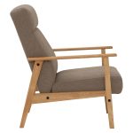 SABBIA Wooden Lounge Chair-Light Brown - Image 9