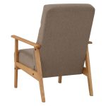 SABBIA Wooden Lounge Chair-Light Brown - Image 8