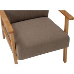 SABBIA Wooden Lounge Chair-Light Brown - Image 5