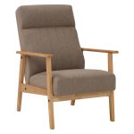 SABBIA Wooden Lounge Chair-Light Brown - Image 3