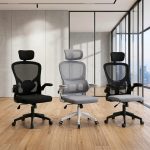 SARONNO High Back Ergonomic Office Chair-Grey - Image 8
