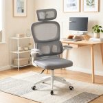 SARONNO High Back Ergonomic Office Chair-Grey - Image 2