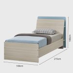 SOFTIE Single Size Storage Bed Frame-White Wash - Image 4