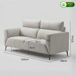 SPEZIA Pet Friendly 2 Seater Sofa-Grey - Image 4