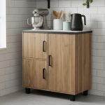 TAVOLA Tile Top Modular Kitchen Cabinet-Walnut - Image 8