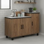 TAVOLA Tile Top Modular Kitchen Cabinet-Walnut - Image 9