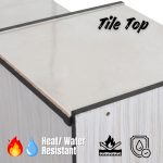 TAVOLA Tile Top Modular Kitchen Cabinet-White Wash - Image 8