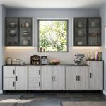 TAVOLA Tile Top Modular Kitchen Cabinet-White Wash