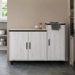 TAVOLA Tile Top Modular Kitchen Cabinet-White Wash - Image 6