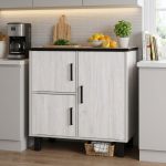 TAVOLA Tile Top Modular Kitchen Cabinet-White Wash - Image 3
