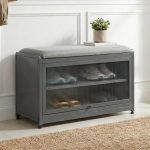 TENUTA 70cm Metal Shoe Bench-Grey