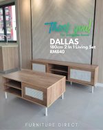 [Package] DALLAS 180cm 2 In 1 Living Set-Wotan Oak - Image 14