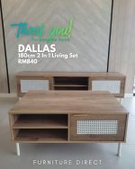 [Package] DALLAS 180cm 2 In 1 Living Set-Wotan Oak - Image 15