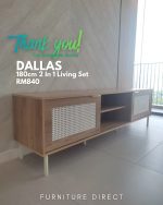 [Package] DALLAS 180cm 2 In 1 Living Set-Wotan Oak - Image 16