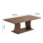 UNICO 200cm 8 Seater Dining Table-Walnut - Image 4
