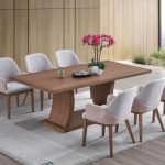 UNICO 200cm 8 Seater Dining Table-Walnut - Image 3