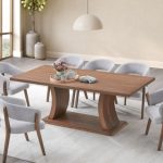 UNICO 200cm 8 Seater Dining Table-Walnut - Image 2