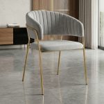 MARYSE Velvet Fabric Arm Chair-2 Colors - Image 9