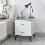 VARESE 2 Drawers Bedside Table-White - Image 2