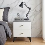VARESE 2 Drawers Bedside Table-White