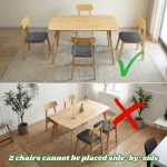 RICKY 4 Seater Full Solid Dining Set-Natural - Image 5