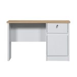 VINO 120cm Thicker Top Study Desk-White+Oak - Image 7