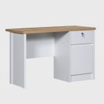 VINO 120cm Thicker Top Study Desk-White+Oak - Image 5