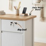VINO 120cm Thicker Top Study Desk-White+Oak - Image 3