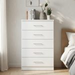 VOLUTA 5 Drawer Chest-White - Image 3