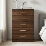 VOLUTA 5 Drawer Chest-Walnut - Image 2