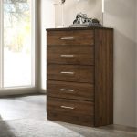 VOLUTA 5 Drawer Chest-Walnut - Image 3