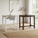 WOODIE 90x60cm Full Solid Bar Table-2 Colors - Image 2