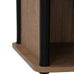 FLAVIO 2 Tier Bedside Table-Dark Oak - Image 6