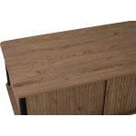 FLAVIO 110cm Sliding Door Coffee Table-Dark Oak - Image 7