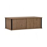 FLAVIO 110cm Sliding Door Coffee Table-Dark Oak - Image 4
