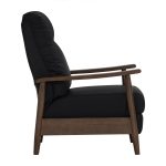 AGNES Push Back Wooden Recliner-Black - Image 9