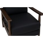 AGNES Push Back Wooden Recliner-Black - Image 19