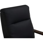 AGNES Push Back Wooden Recliner-Black - Image 20