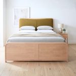 NIMBUS Solid Rubberwood Bed Frame-White Wash