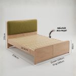 NIMBUS Solid Rubberwood Bed Frame-White Wash - Image 8