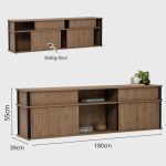 FLAVIO 180cm TV Cabinet-Dark Oak - Image 4