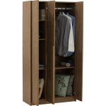 MARIAN 90cm 3 Door Wardrobe-Oak - Image 3