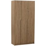 MARIAN 90cm 3 Door Wardrobe-Oak - Image 2