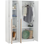 MARIAN 120cm 3 Door Wardrobe-White - Image 4