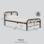 KINTA Super Single Metal Bedframe-Copper - Image 8