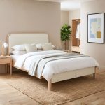 AVIATE Solid Rubberwood Bed Frame-White Wash - Image 2