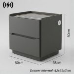 A05 Smart Charging Bedside Table-Grey - Image 4