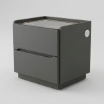 A05 Smart Charging Bedside Table-Grey - Image 2